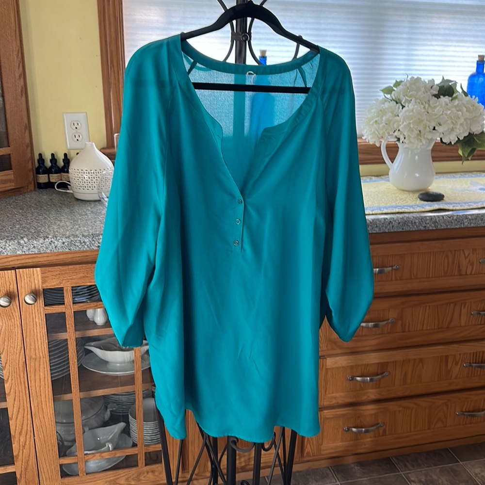 Turquoise Silk Tunic